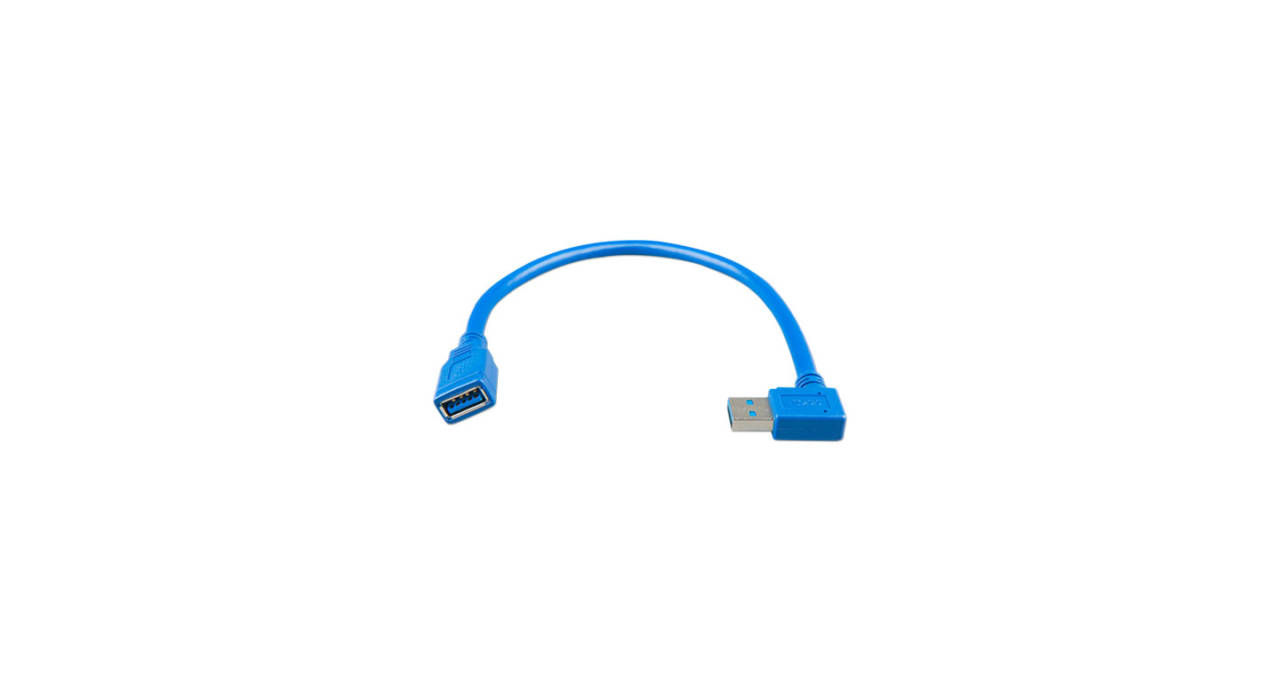USB extension cable one side right angle